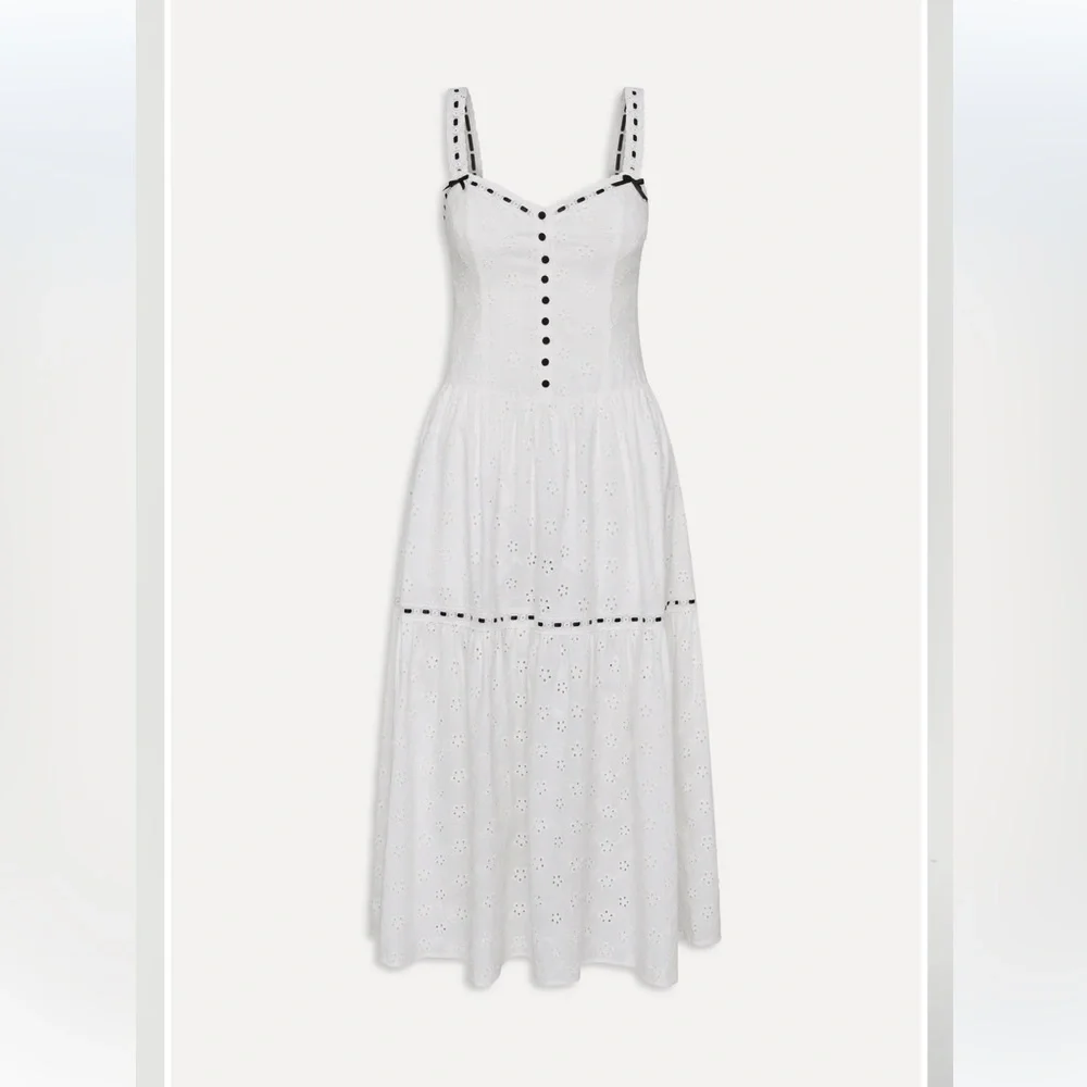 Frankies Bikinis x Bella Hadid Bishop Eyelet Maxi Dress - Picture 4 of 9